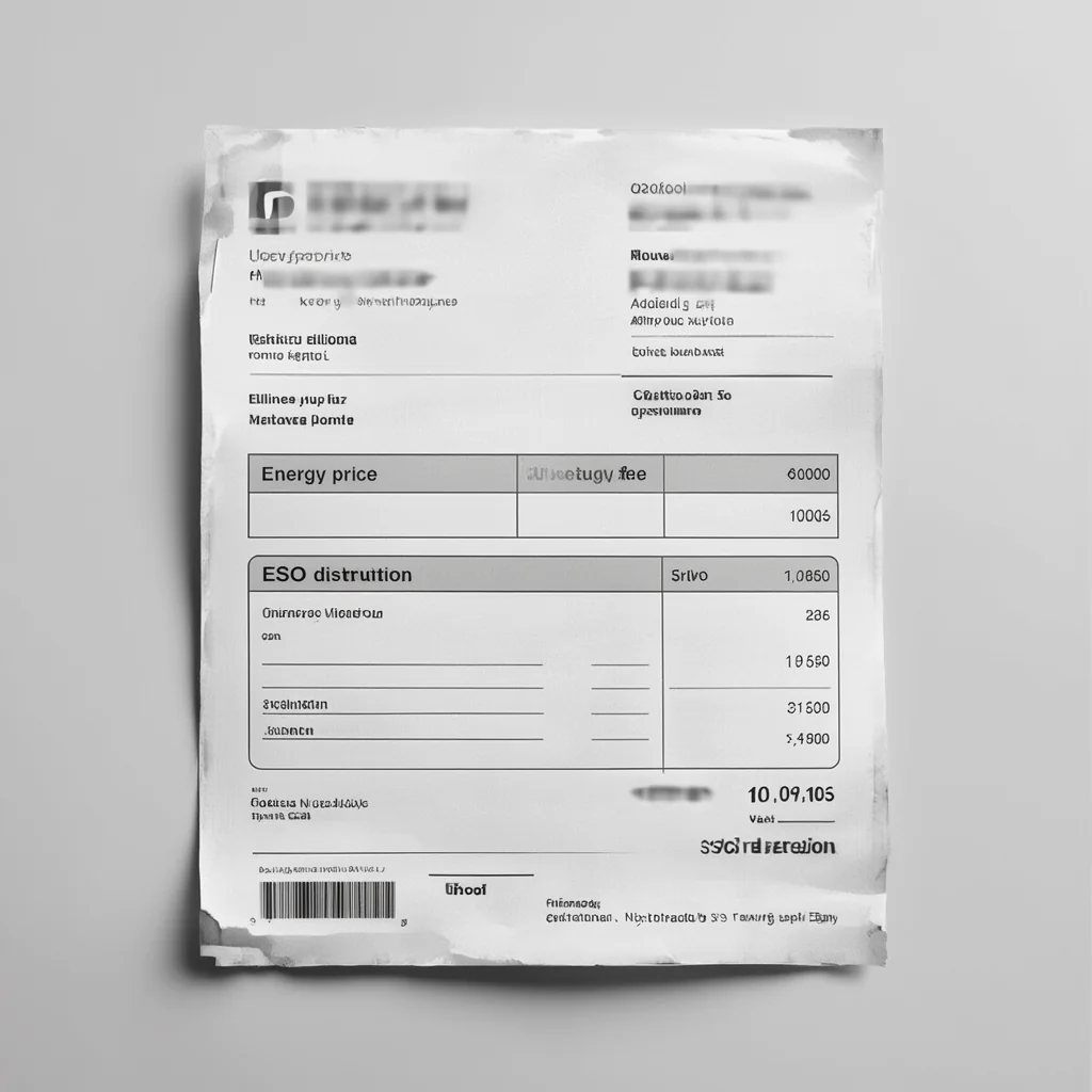 Lithuanian electricity bill sections